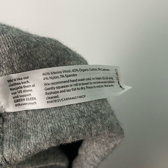 Eileen Fisher wool cardigan gray sz-ps - Picture 4 of 5